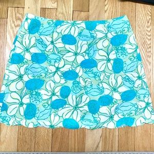 EUC Lilly Pulitzer vintage scalloped mini skirt